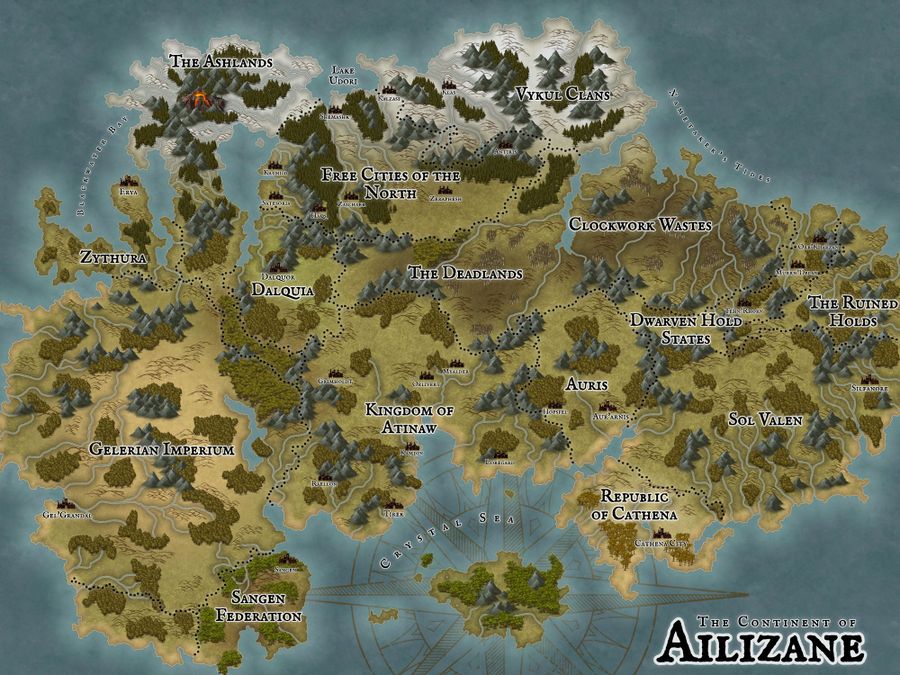 The Continent of Ailizane.
